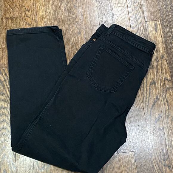 Bill Blass Stretch Jeans Size 12 Black Denim Straight Leg Classic 5-Pocket Style - Picture 5 of 8